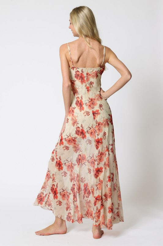 Aakaa Ruffle Hem Maxi Dress