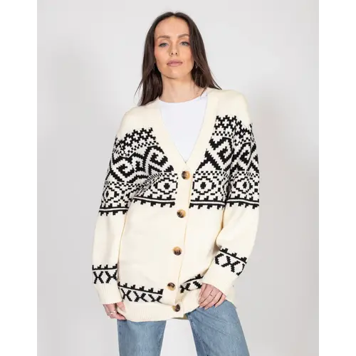 Brunette The Label Fair Isle Cardigan