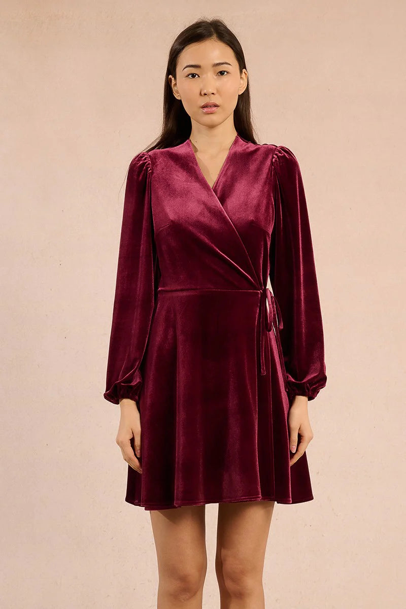 Molly Bracken Velvet Wrap Dress