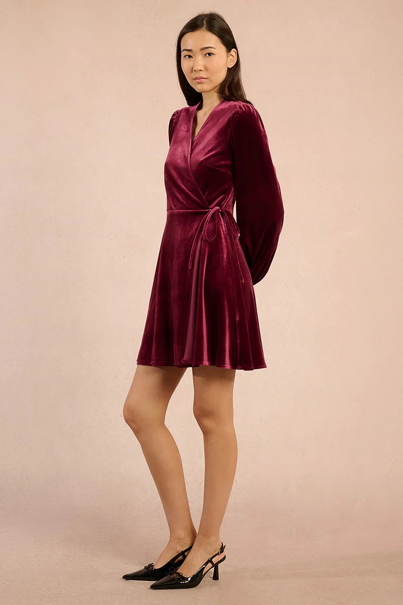 Molly Bracken Velvet Wrap Dress