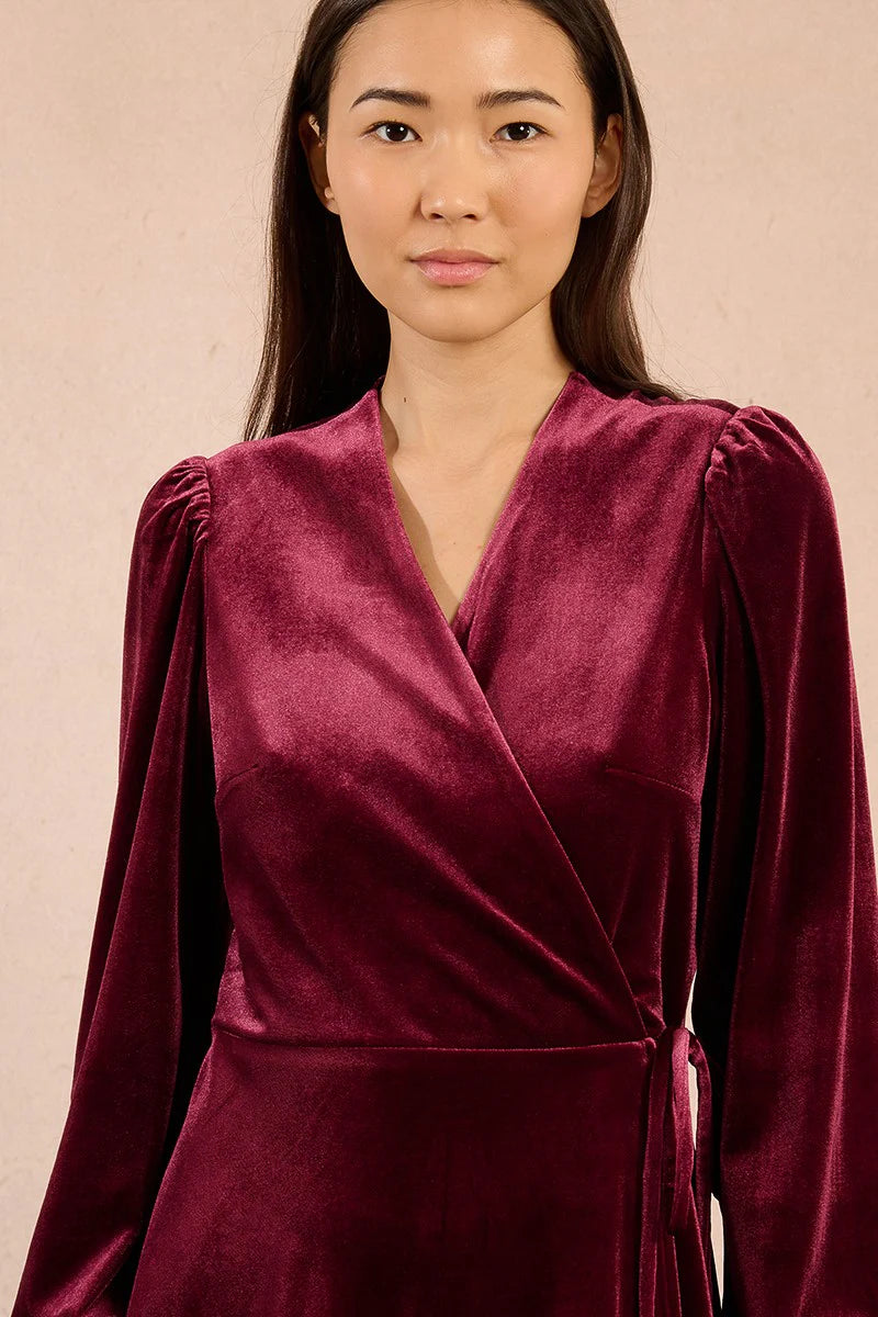 Molly Bracken Velvet Wrap Dress