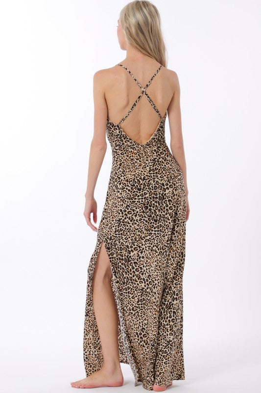 Aakaa Open Back Maxi Dress