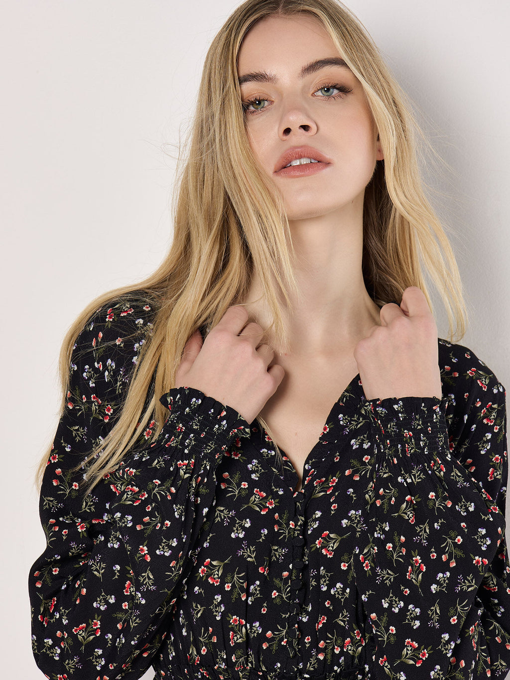 Apricot Vintage Ditsy Dress