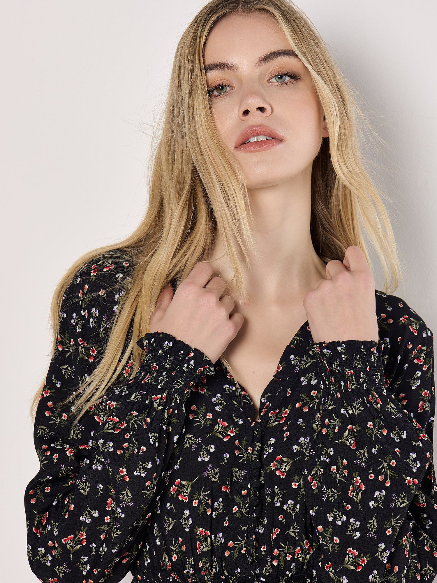 Apricot Vintage Ditsy Dress