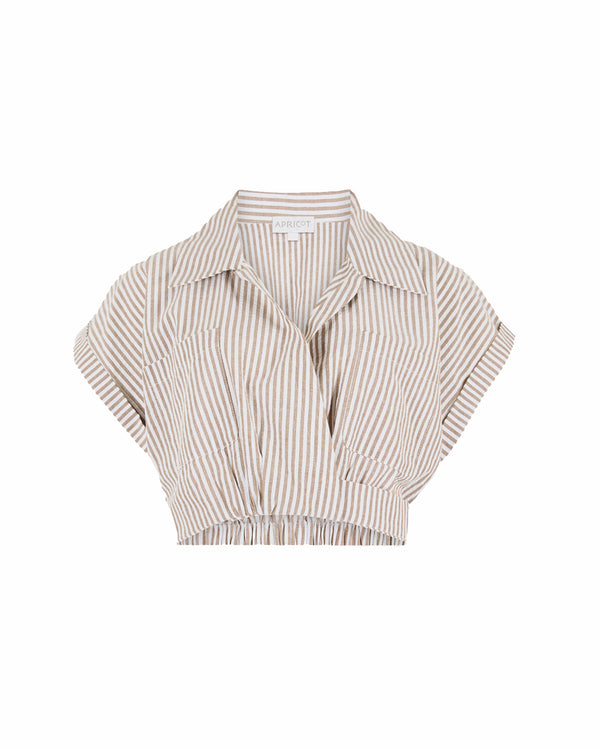 APRICOT Stripe Crop Top
