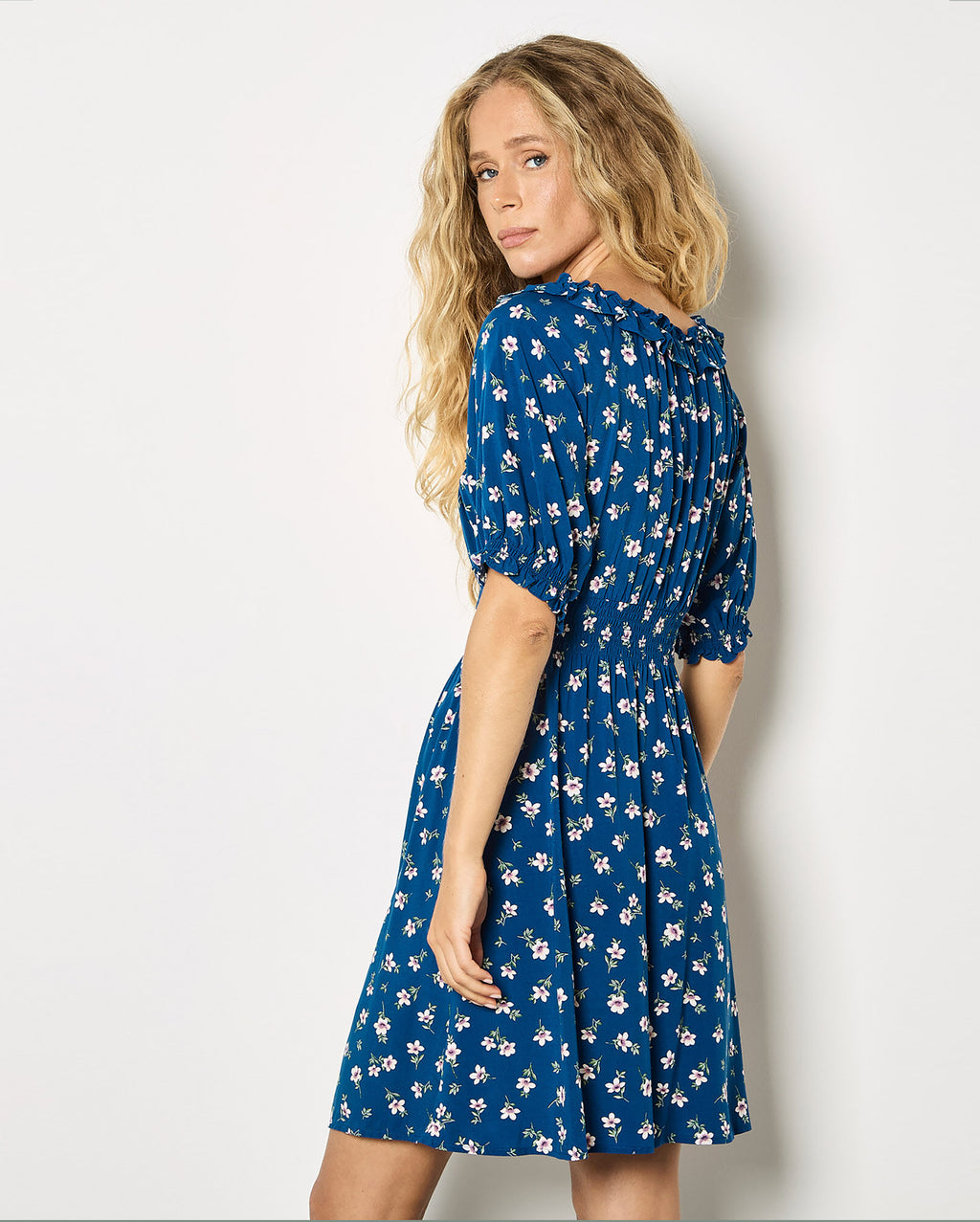 APRICOT Floral Mini Dress
