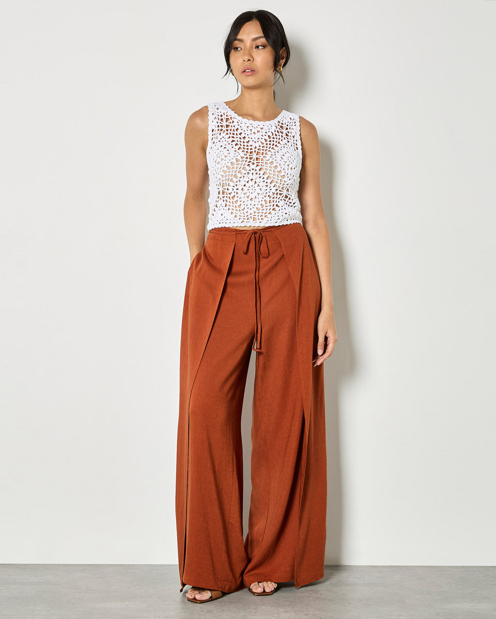 APRICOT Linen Wrap Pant