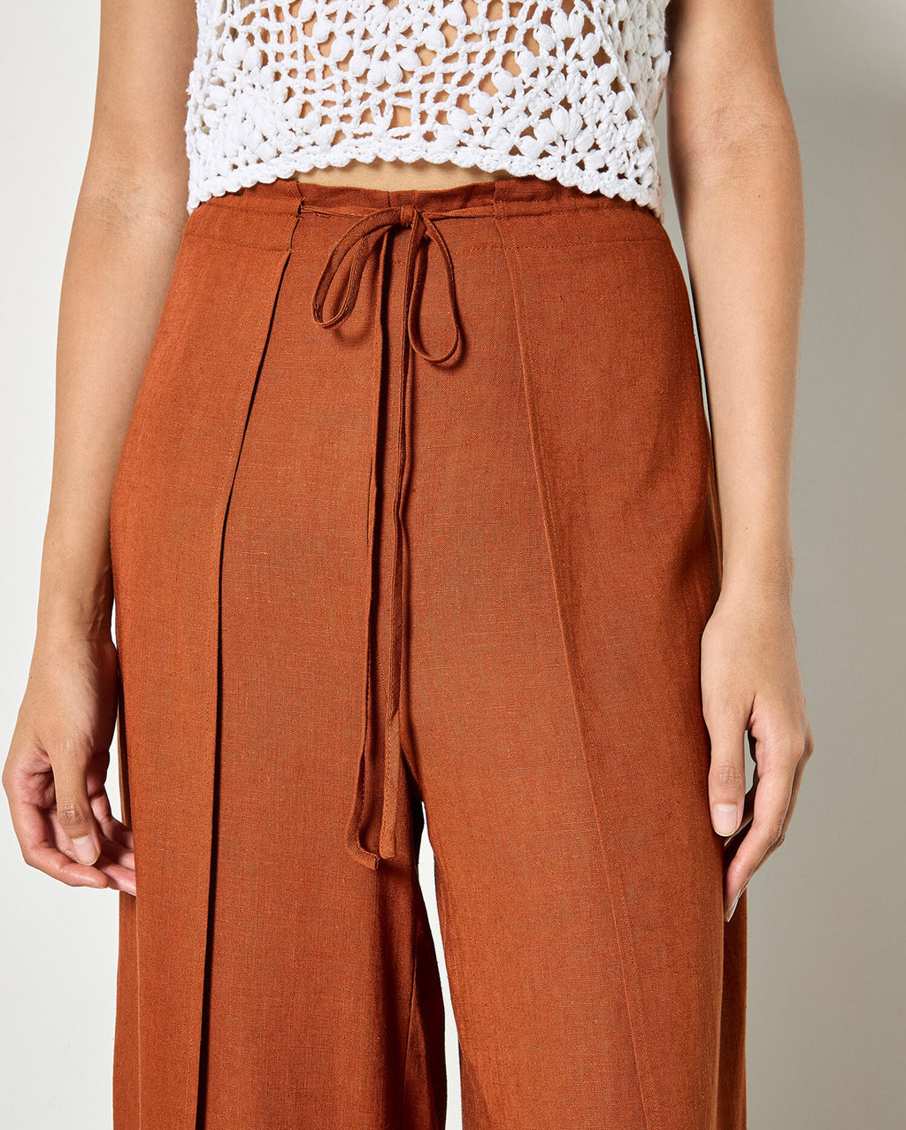 APRICOT Linen Wrap Pant