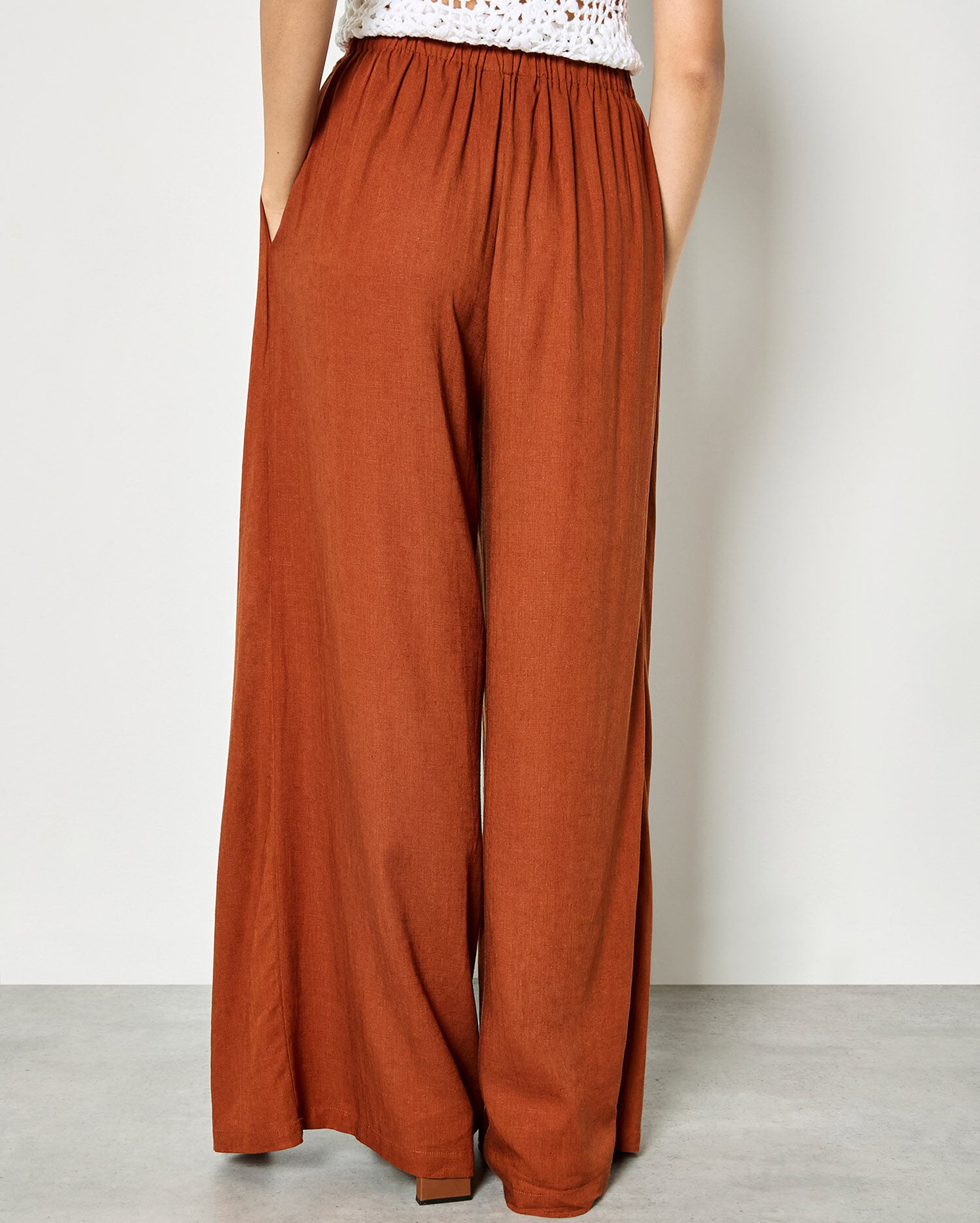 APRICOT Linen Wrap Pant