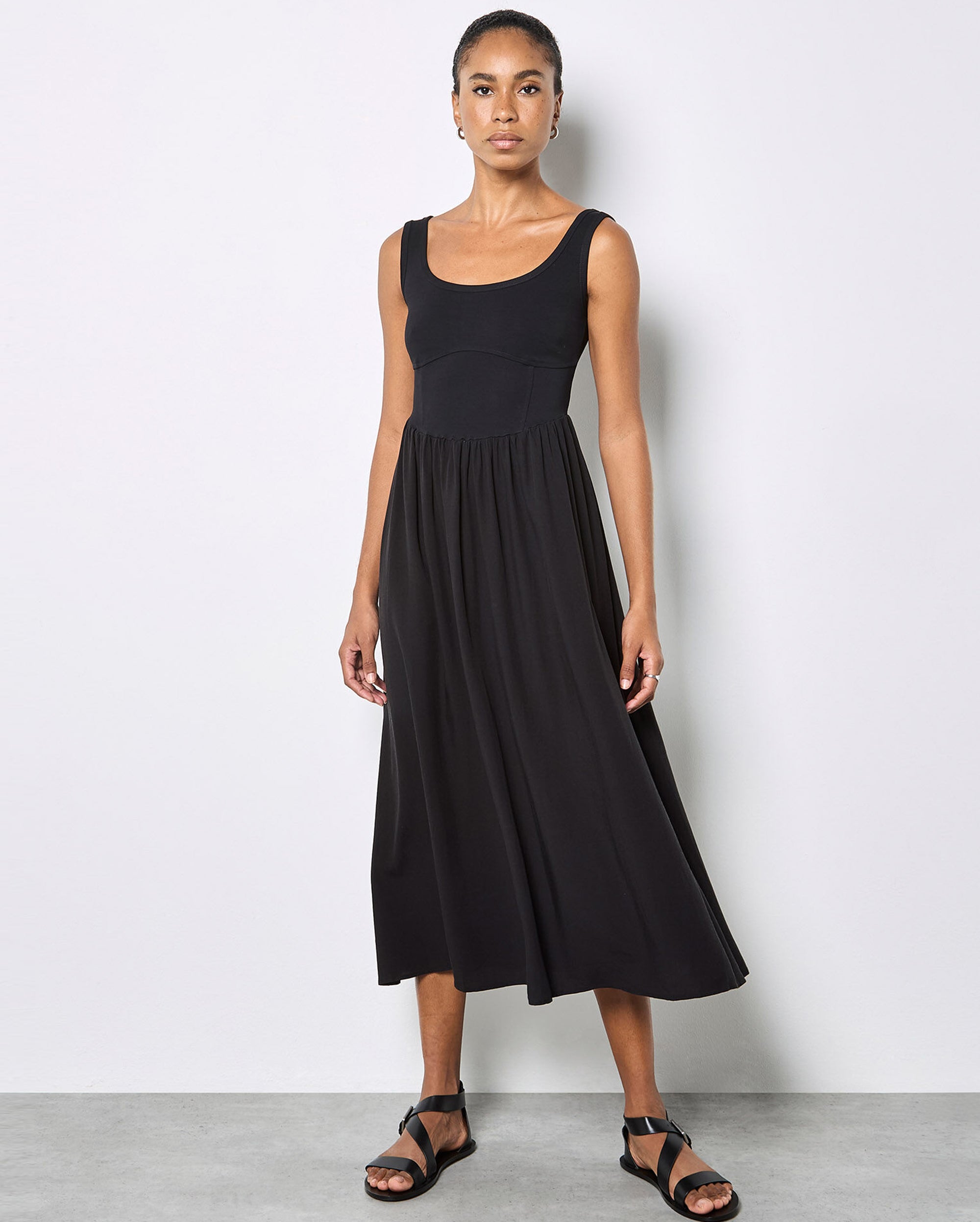 APRICOT Corset Midi Dress