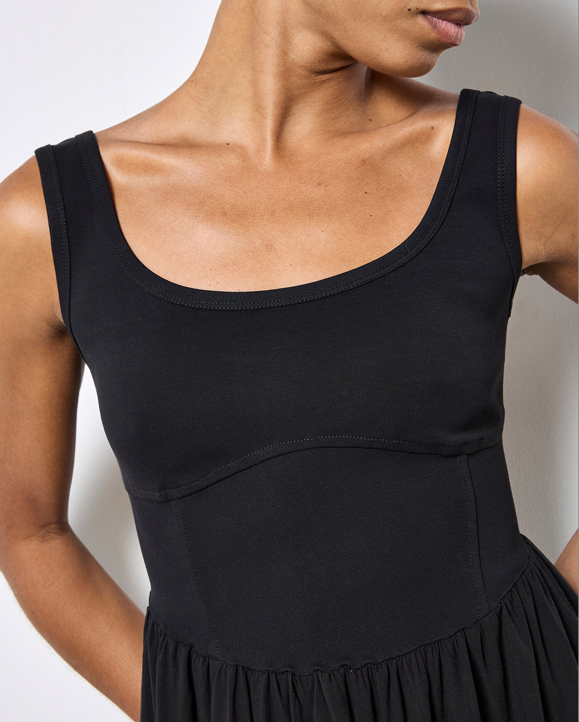 APRICOT Corset Midi Dress