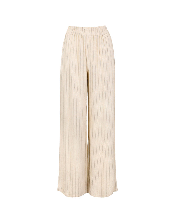 APRICOT Pinstripe Linen Pant