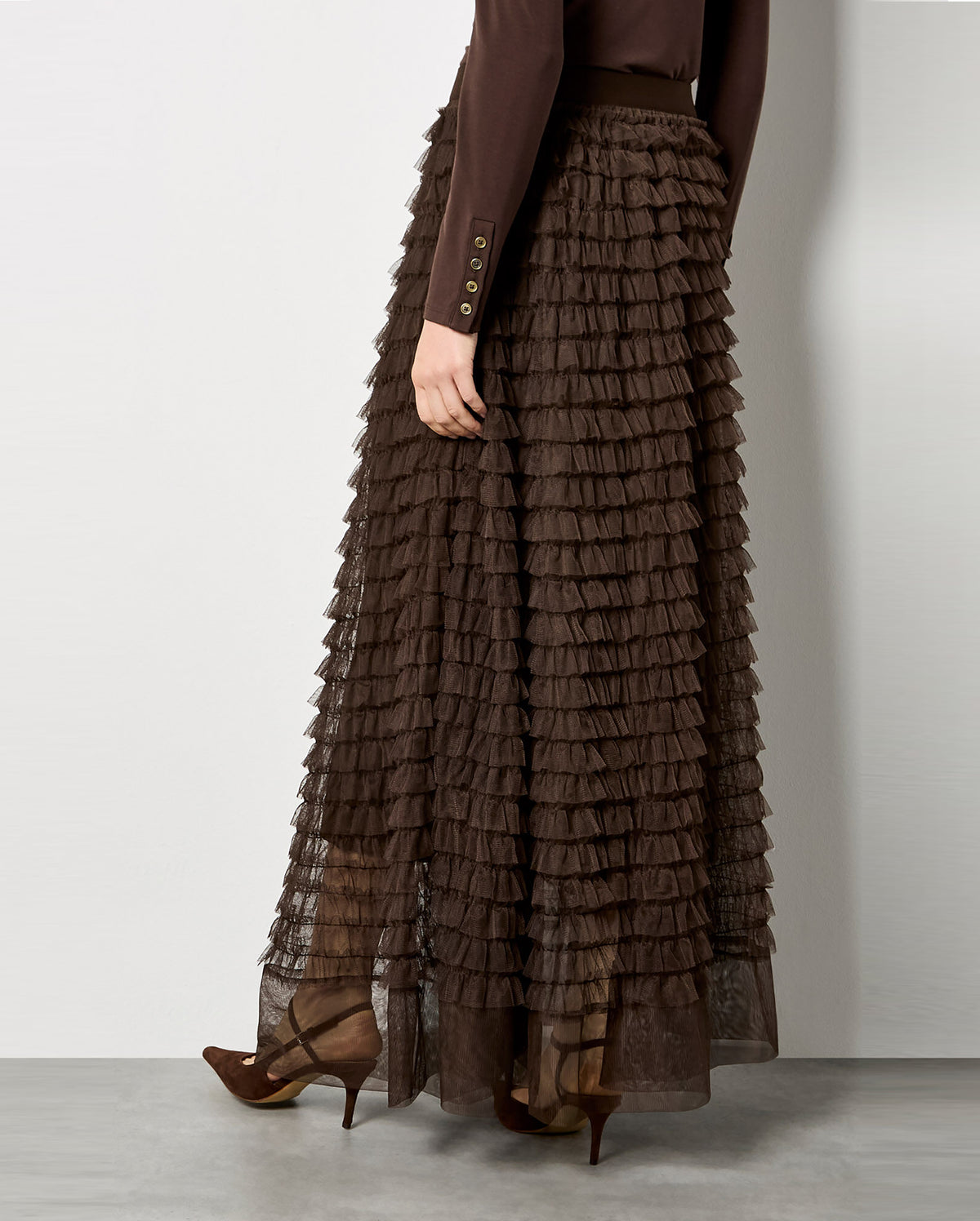 APRICOT Tulle Maxi Skirt