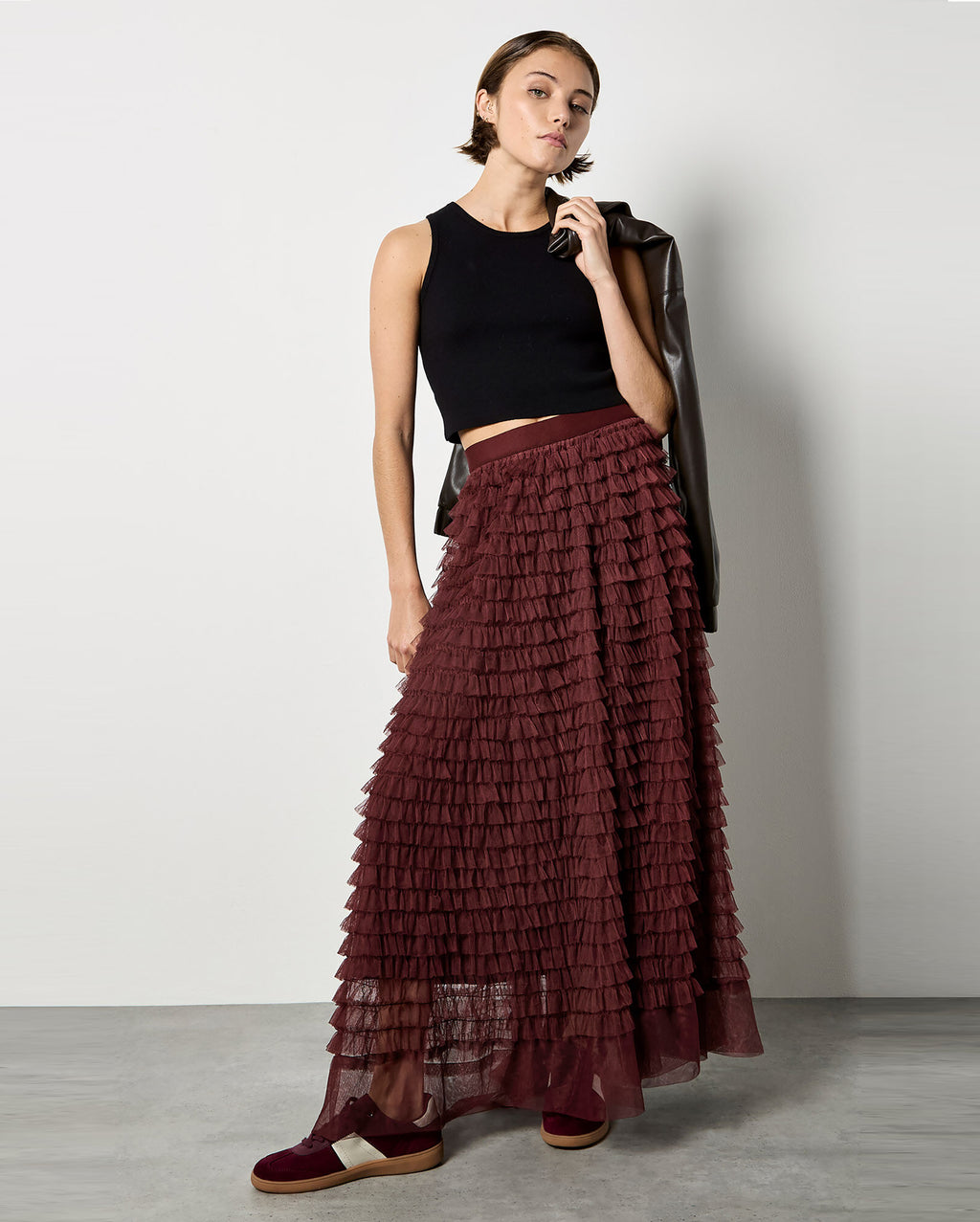 APRICOT Tulle Maxi Skirt