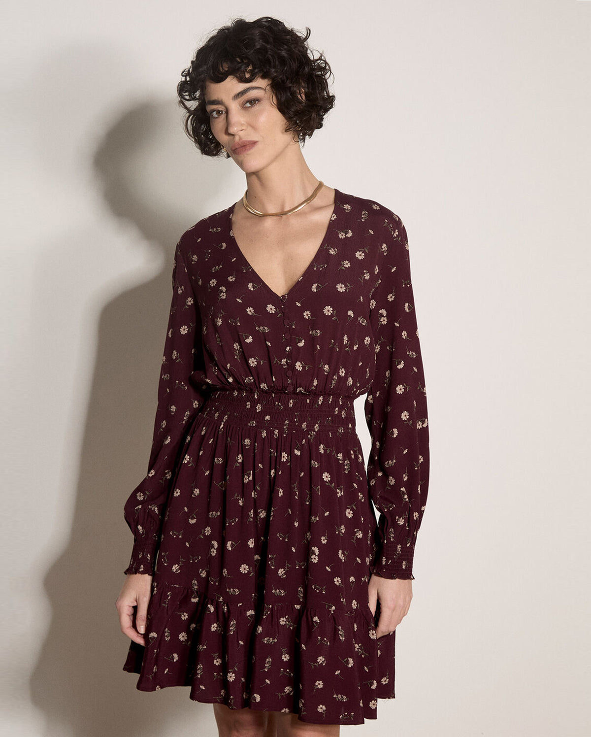 APRICOT Floral Button Dress