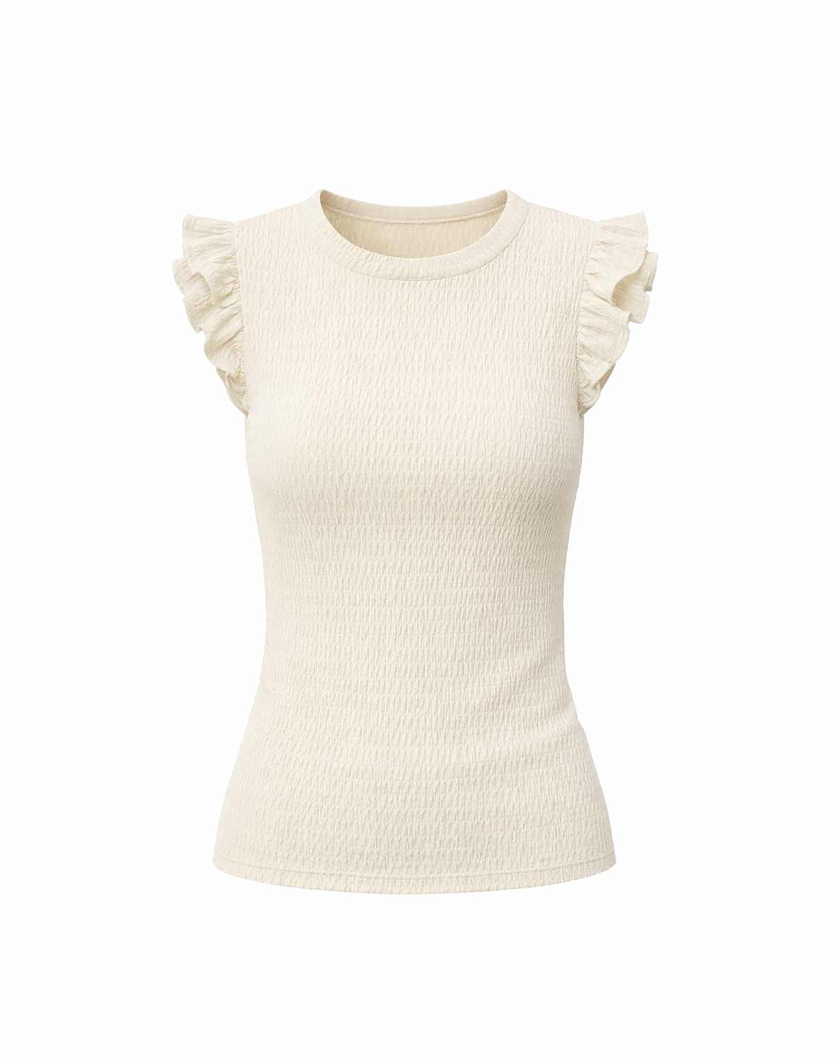 APRICOT Textured Ruffle Top