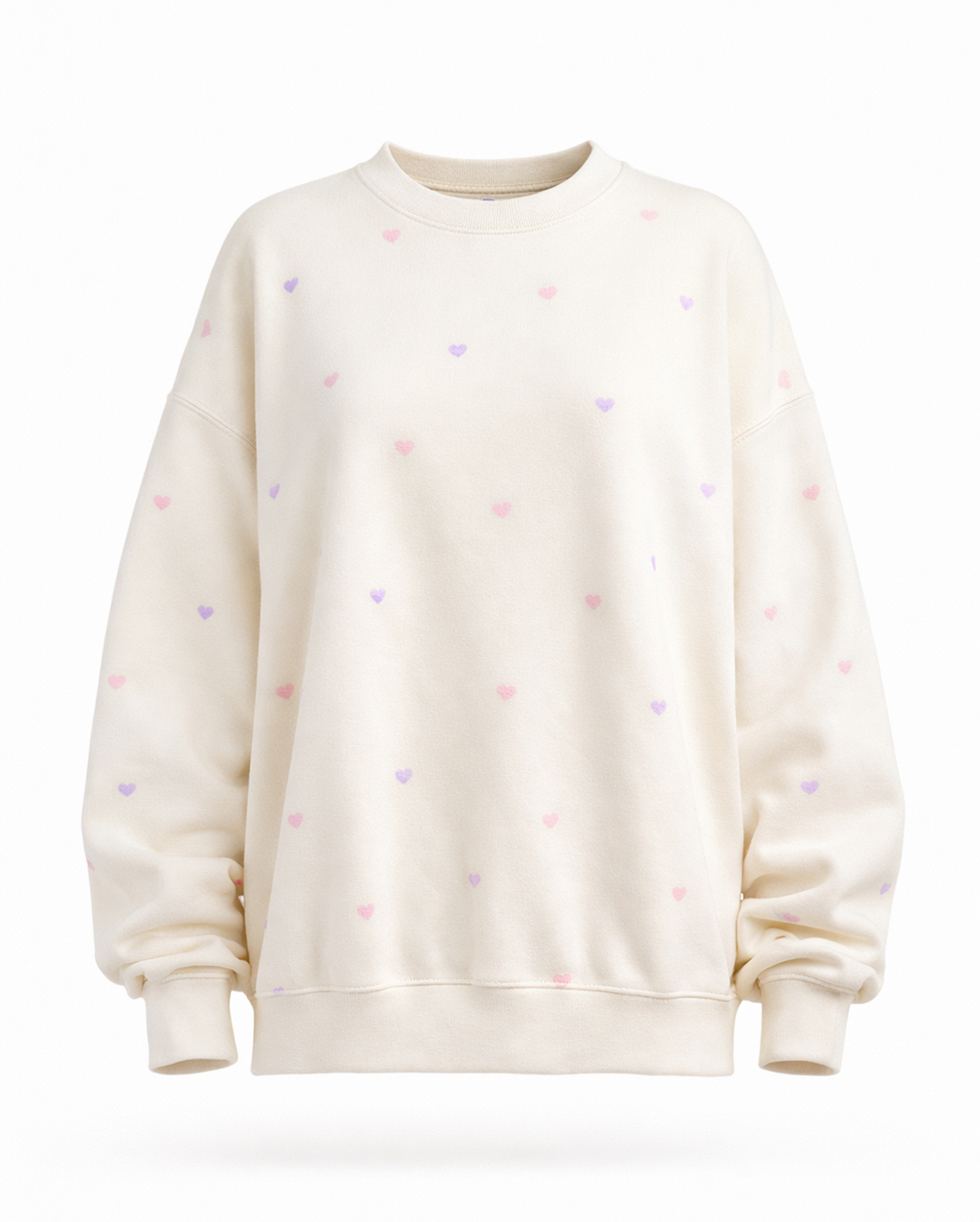 BRUNETTE THE LABEL Tiny Heart Girlfriend Crew Sweatshirt