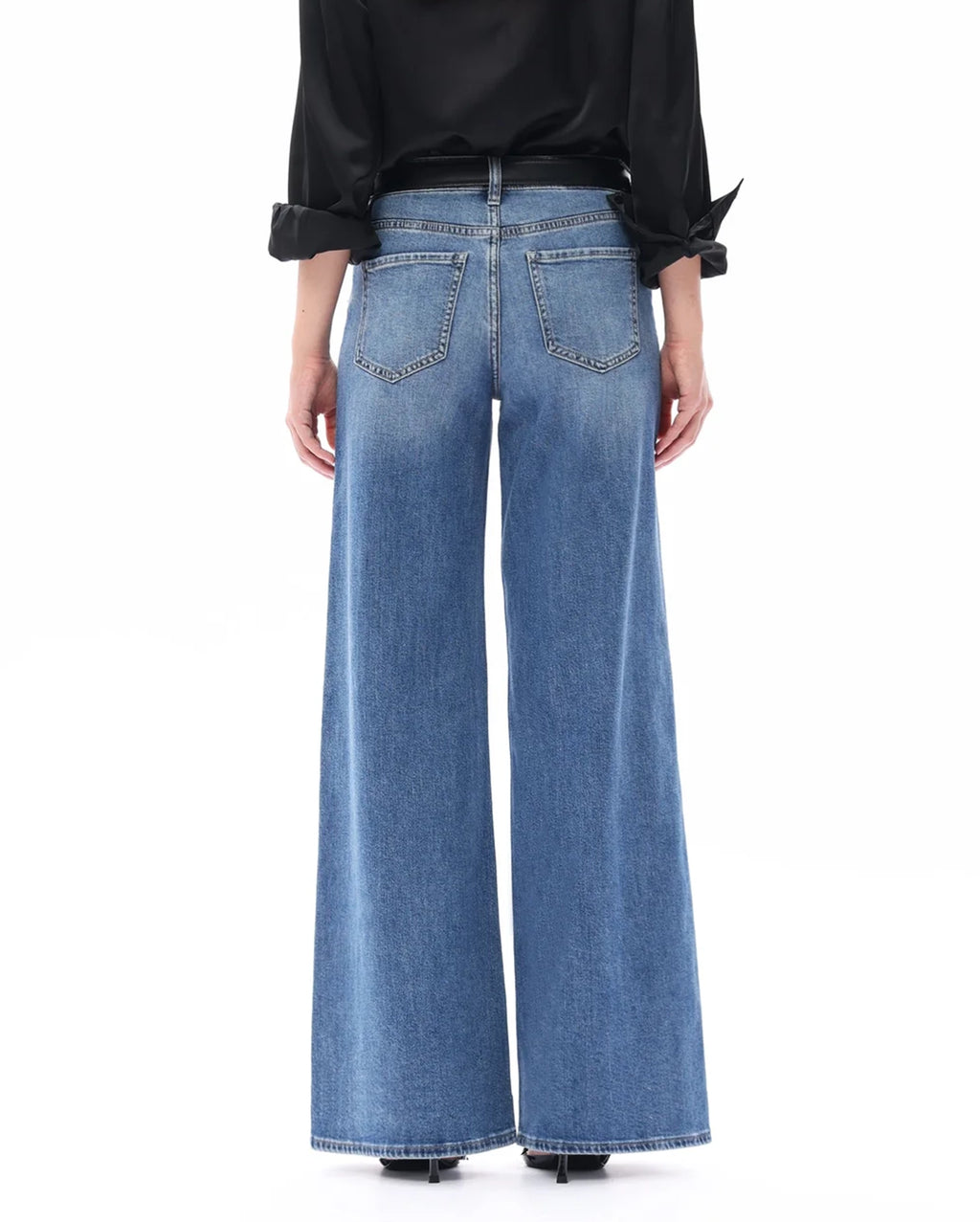 BAYEAS Mid Rise Wide Leg Denim