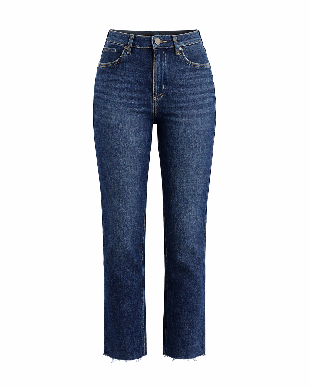 Blue jeans on a white background