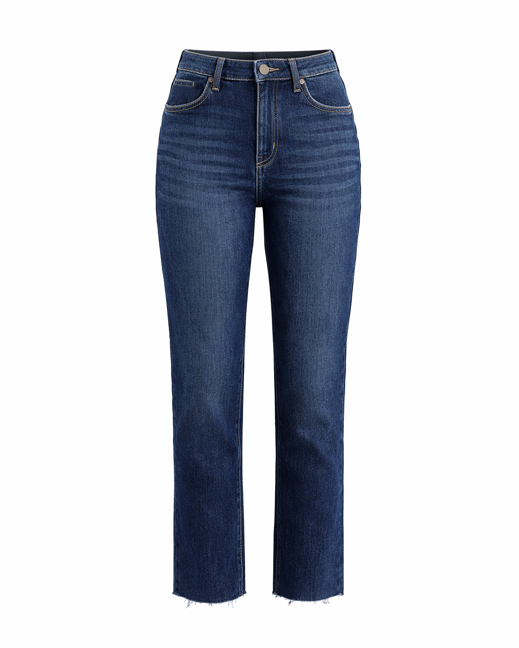 Blue jeans on a white background