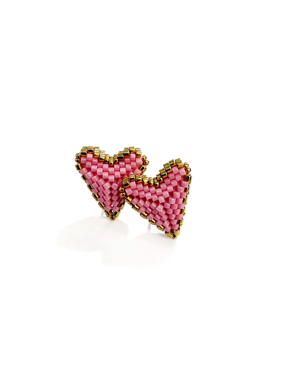 BLOSSOM BEADS Heart Stud Earrings