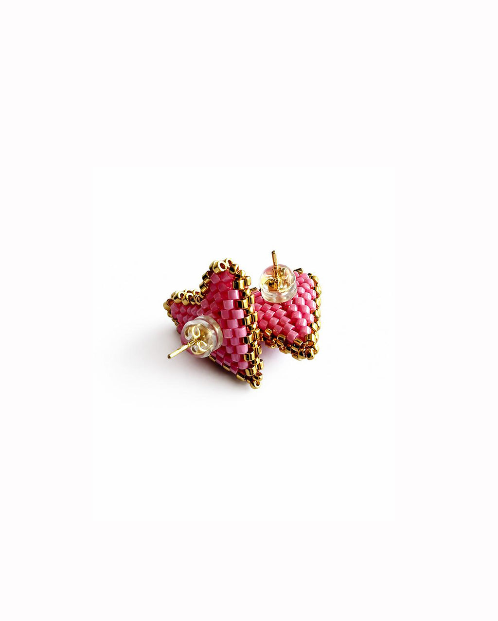 BLOSSOM BEADS Heart Stud Earrings