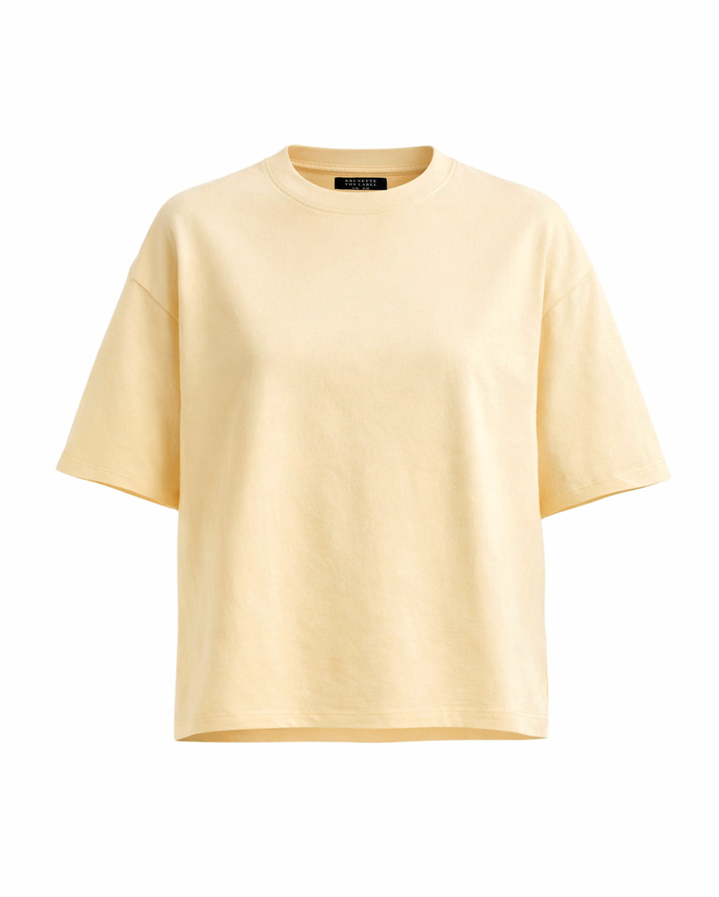 Beige t-shirt on a white background