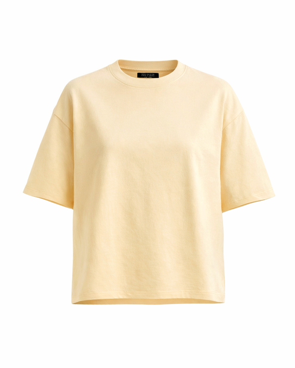 Beige t-shirt on a white background