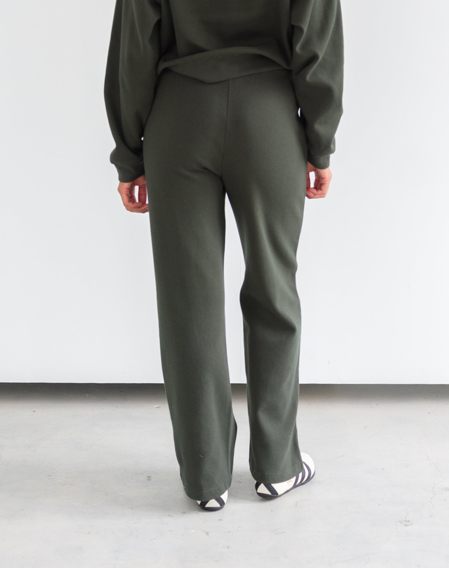 Brunette The Label  Waffle Wide Leg Pant