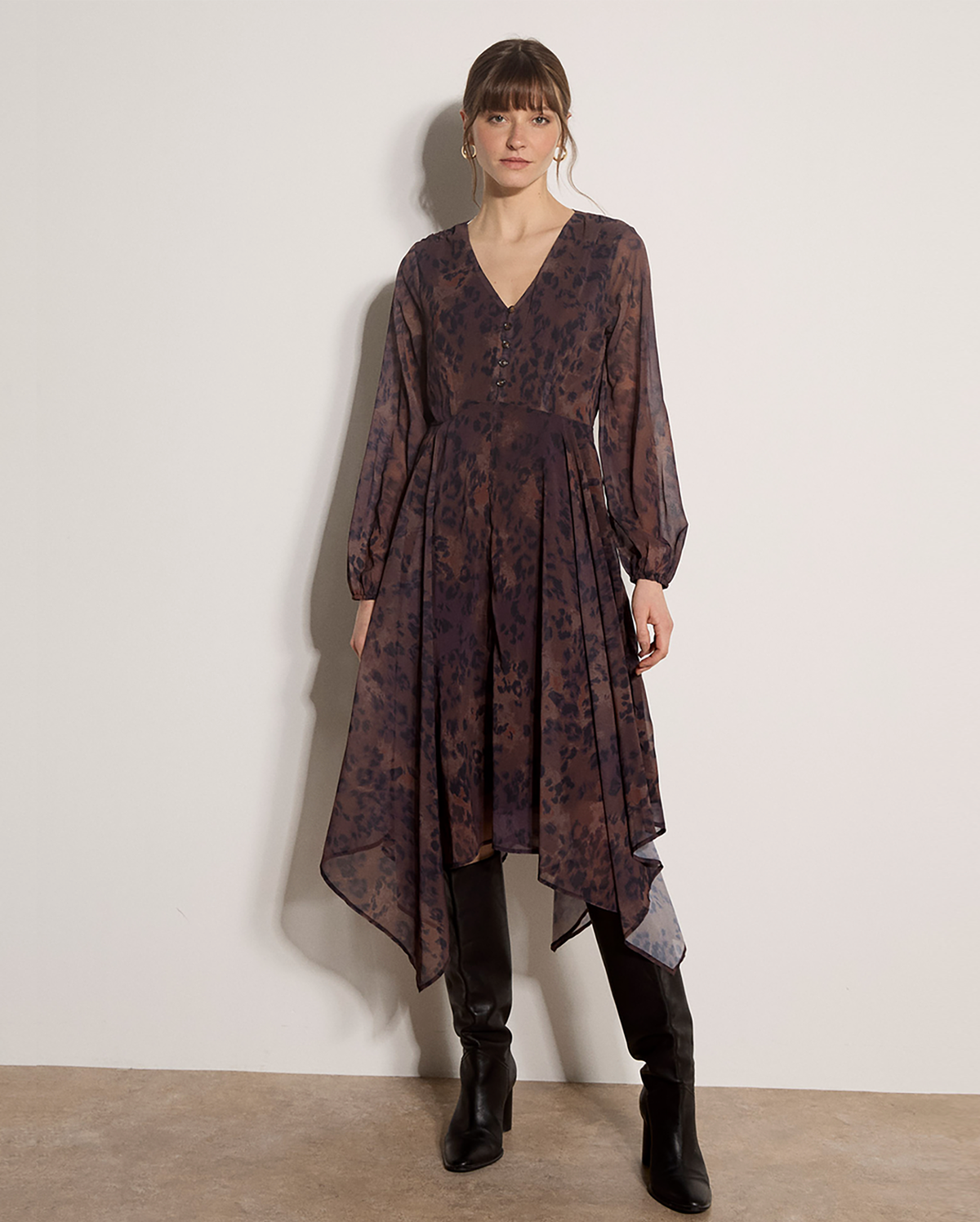 APRICOT Leopard Hanky Dress