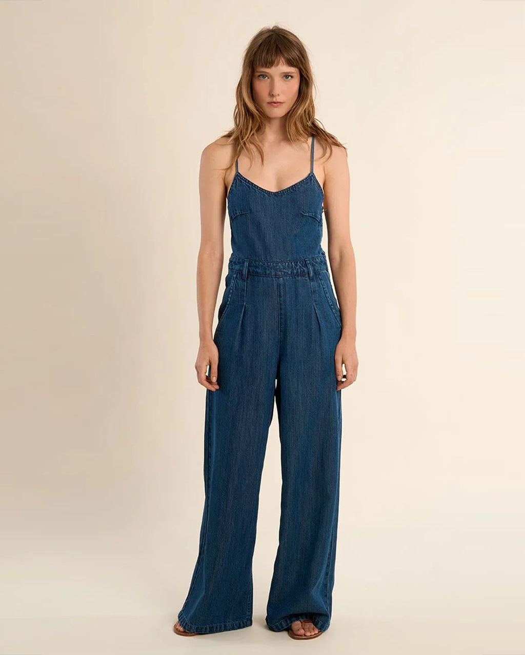MOLLY BRACKEN Denim Jumpsuit