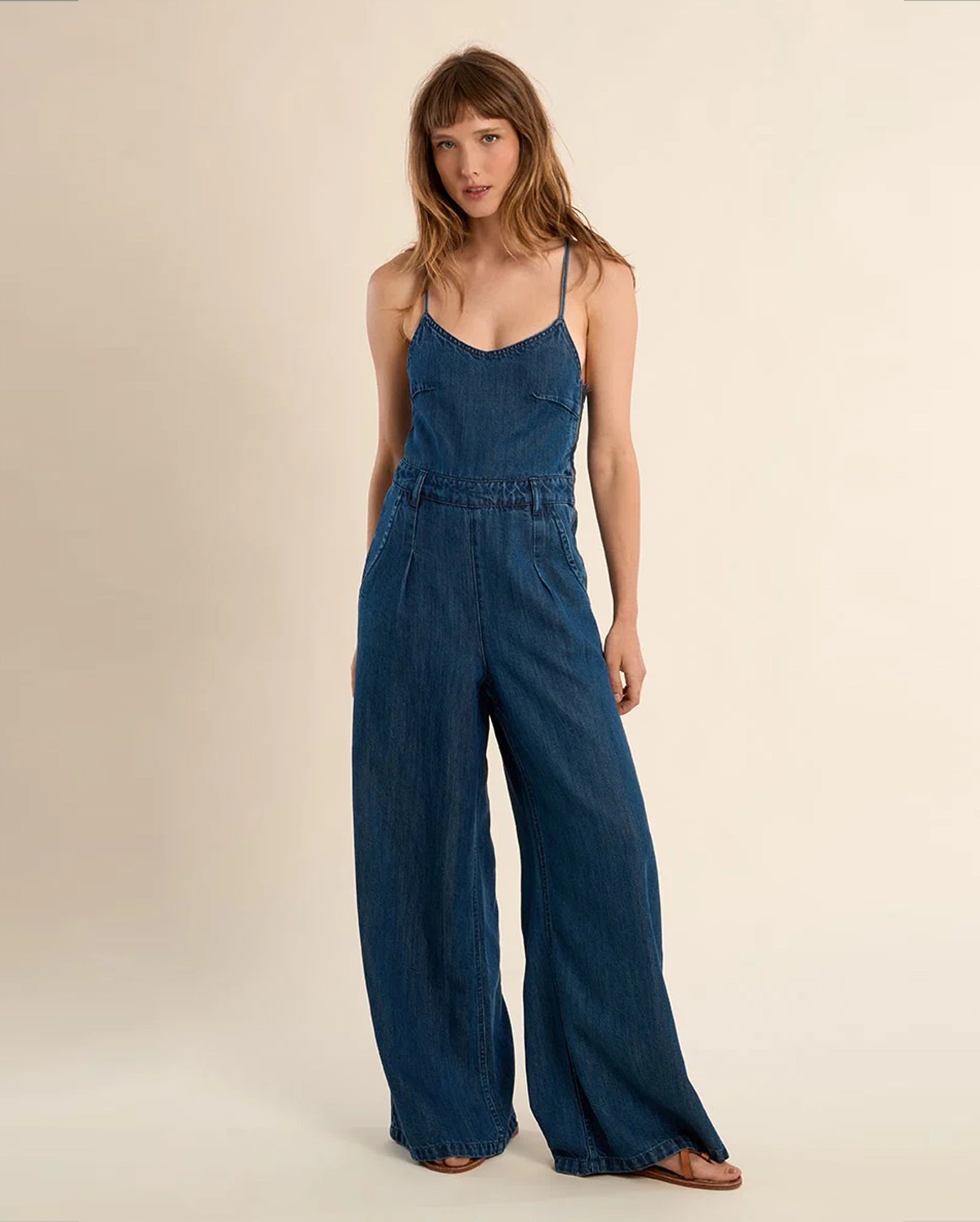 MOLLY BRACKEN Denim Jumpsuit