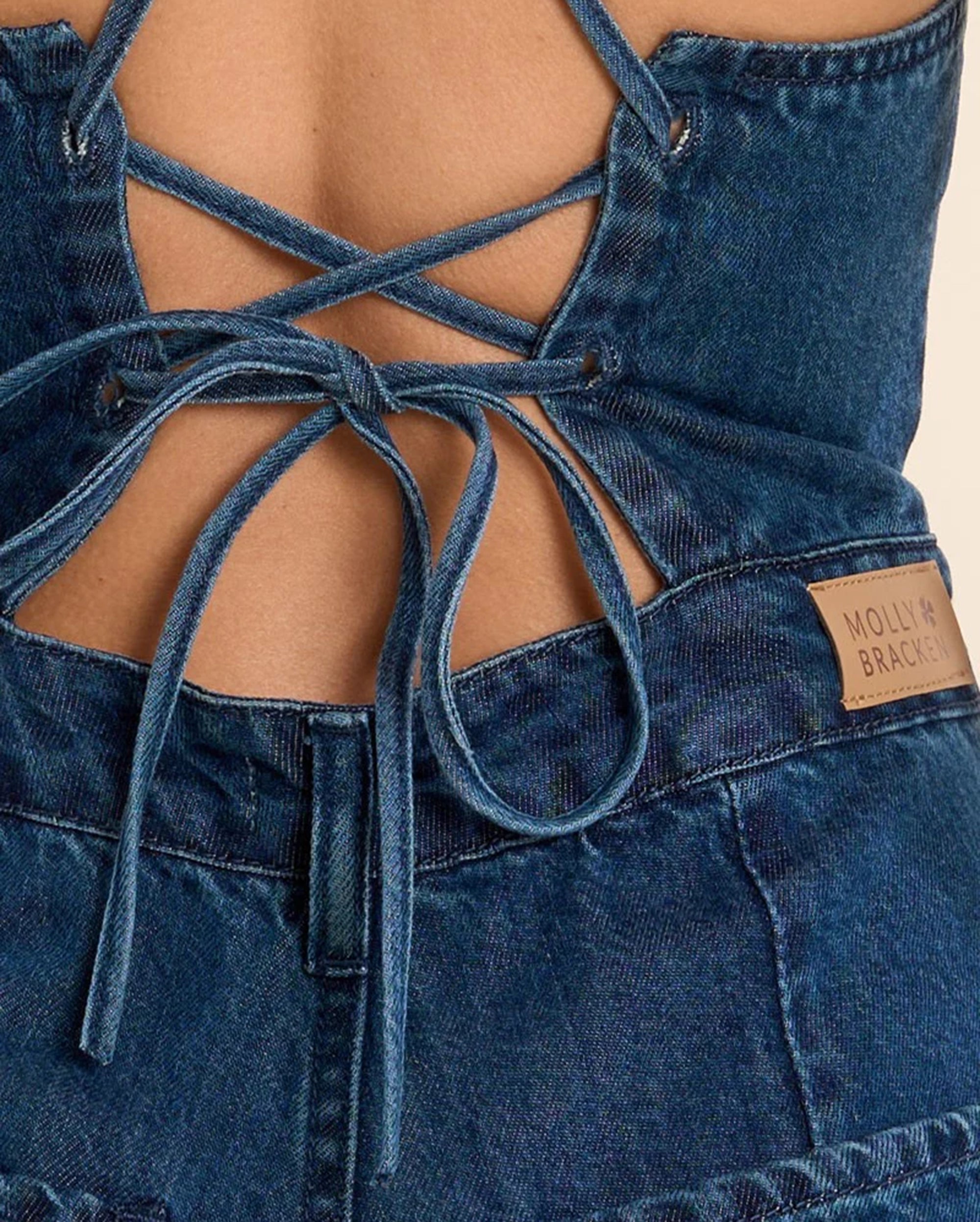 MOLLY BRACKEN Denim Jumpsuit