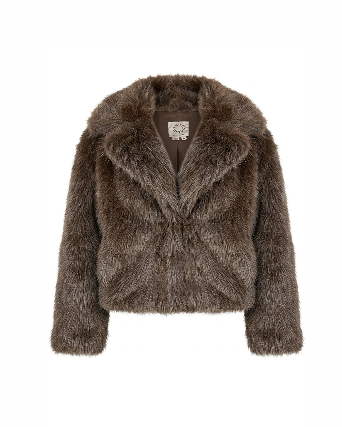MOLLY BRACKEN Cropped Mock Fur Coat