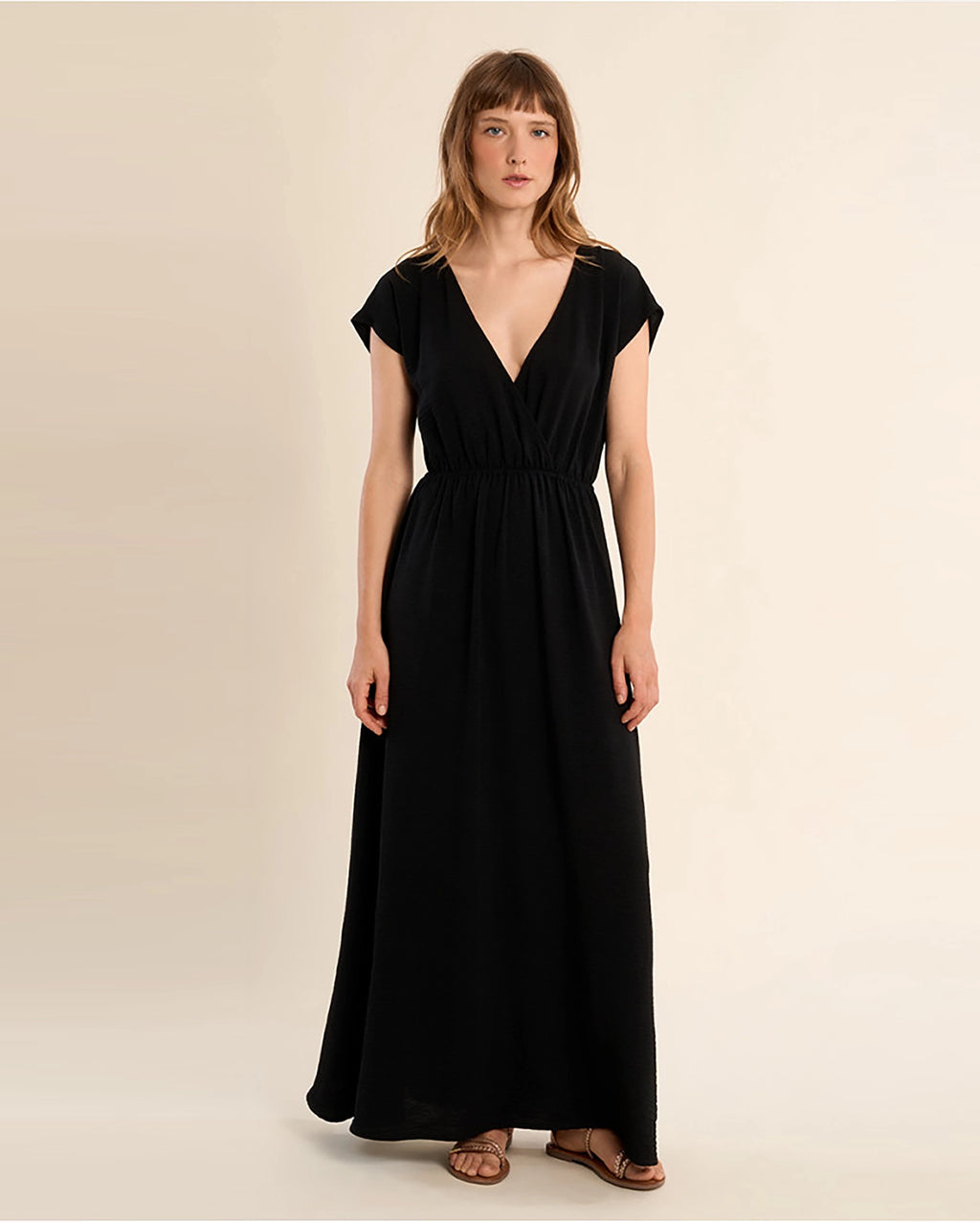 MOLLY BRACKEN V-Neck Maxi Dress