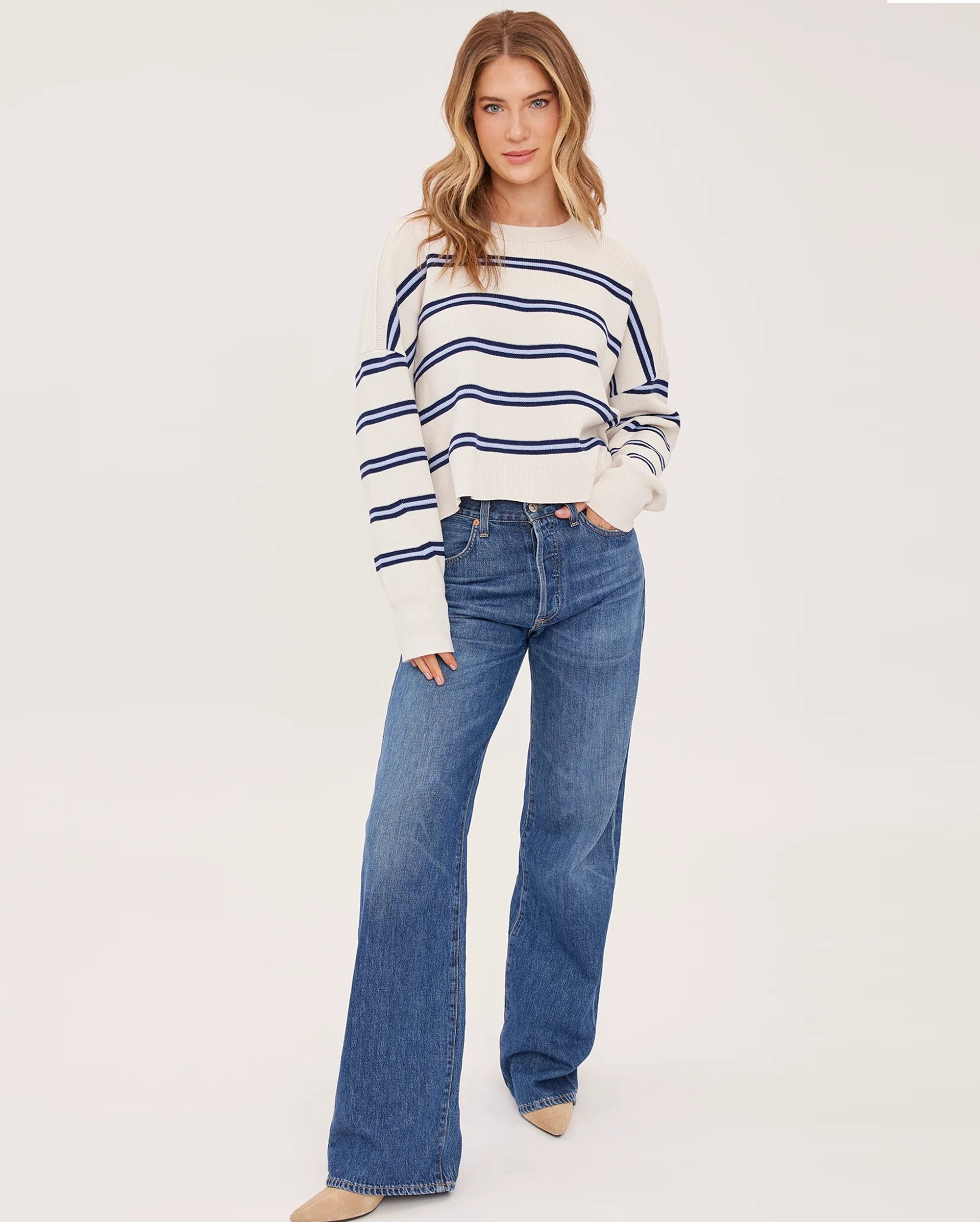 GENTLE FAWN Striped Echo Sweater