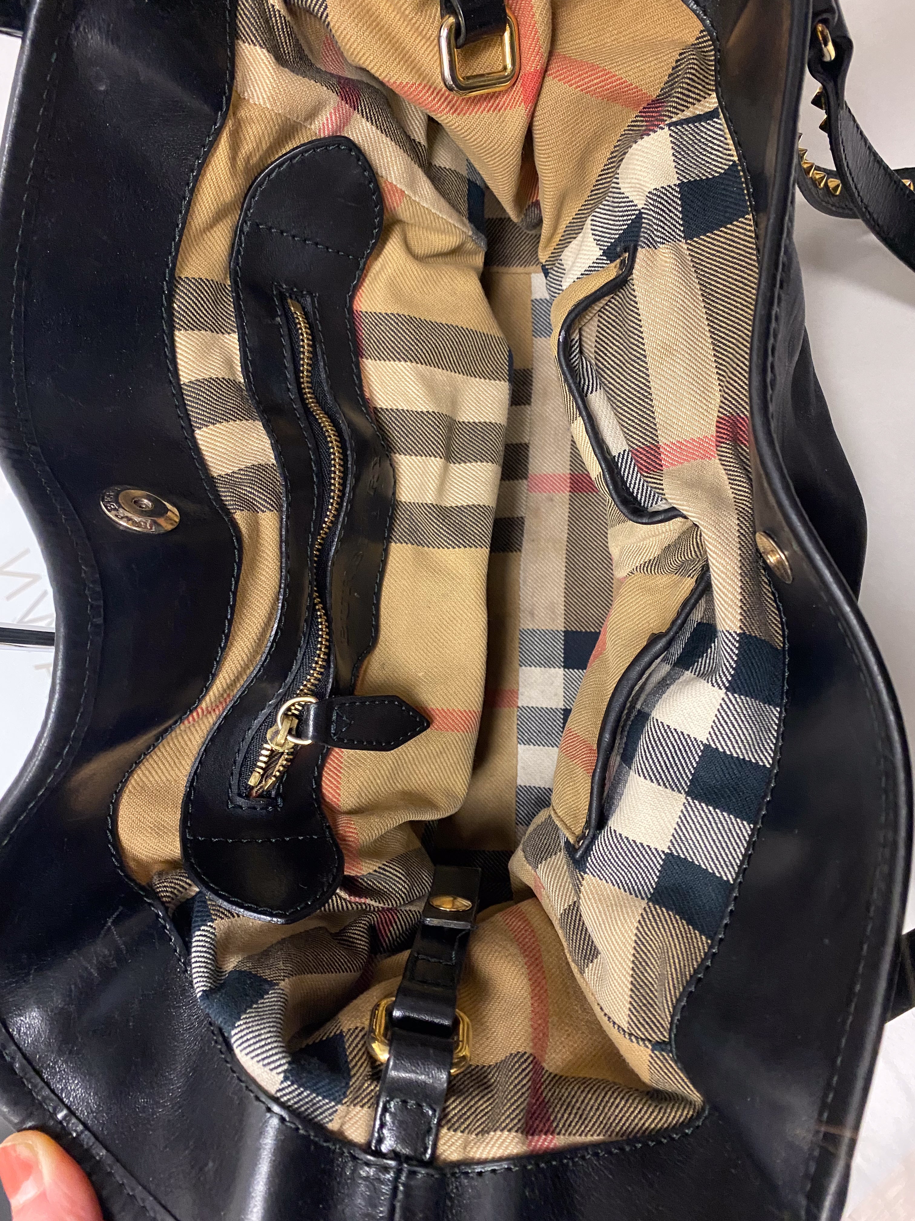 PRE OWNED - BURBERRY Canterbury studded bag