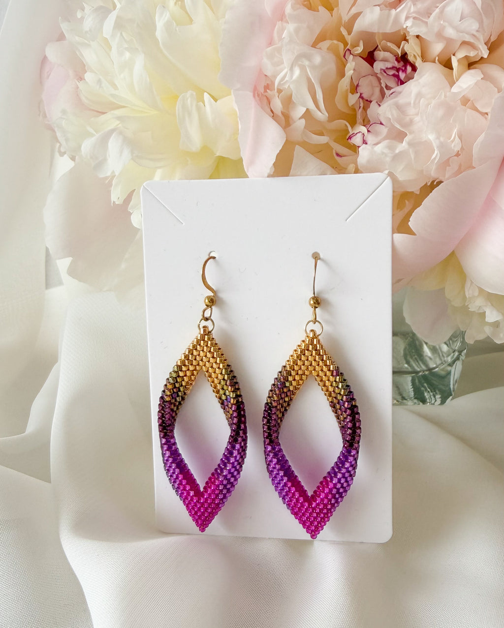 BLOSSOM BEADS Leaf Earrings