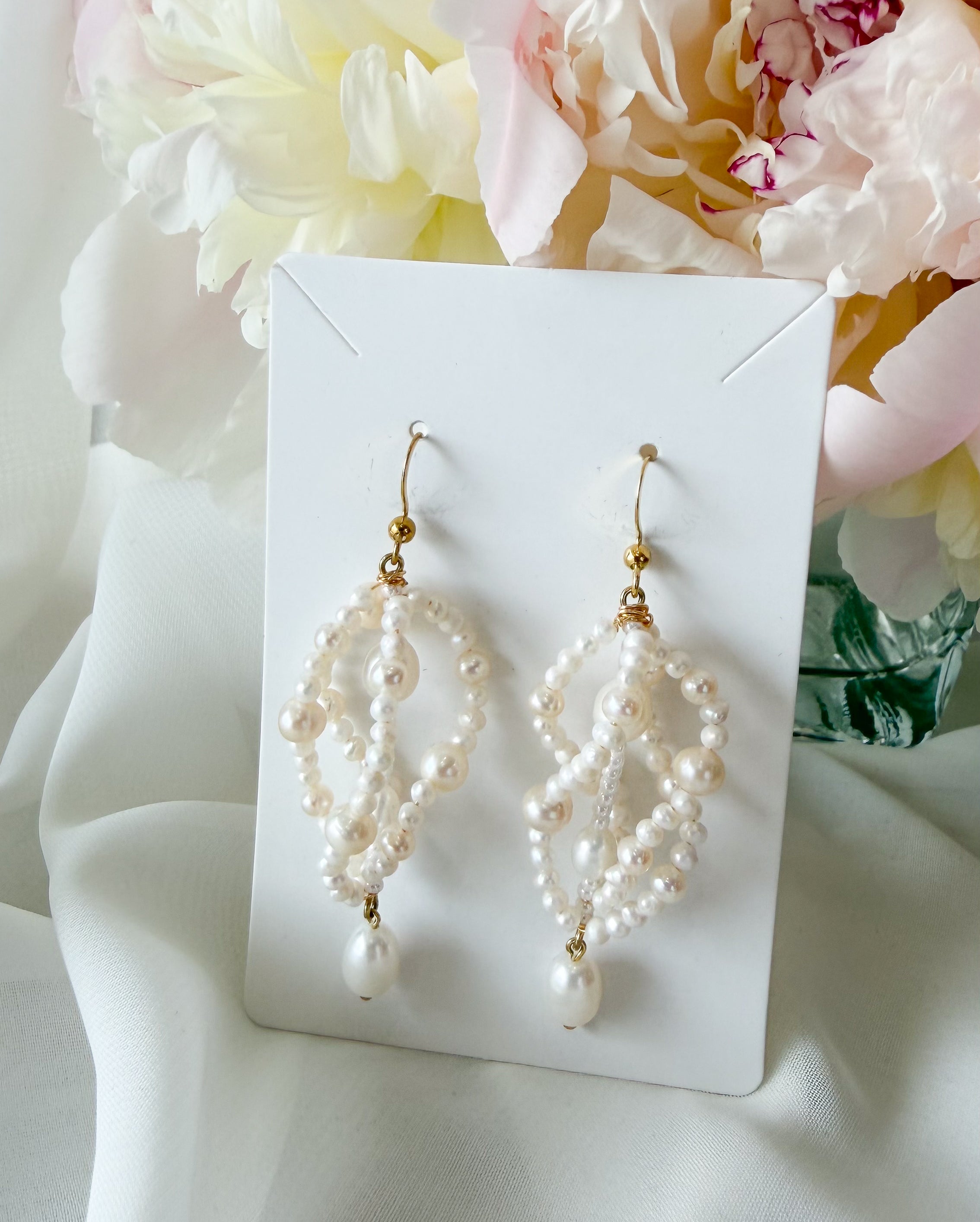 Blossom Beads Pearl Earrings