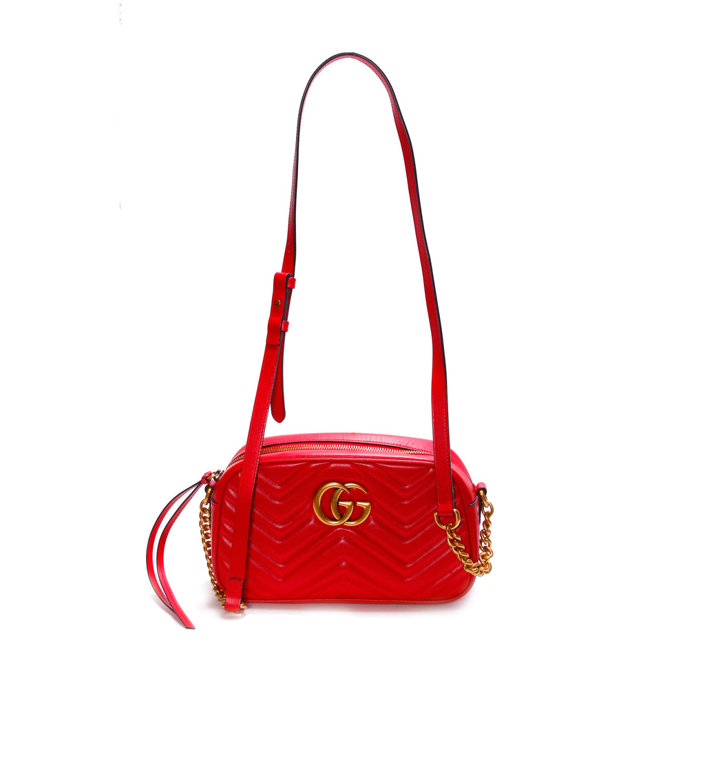 PRE OWNED - GUCCI GG Marmont Quilted Leather Cross-Body Bag