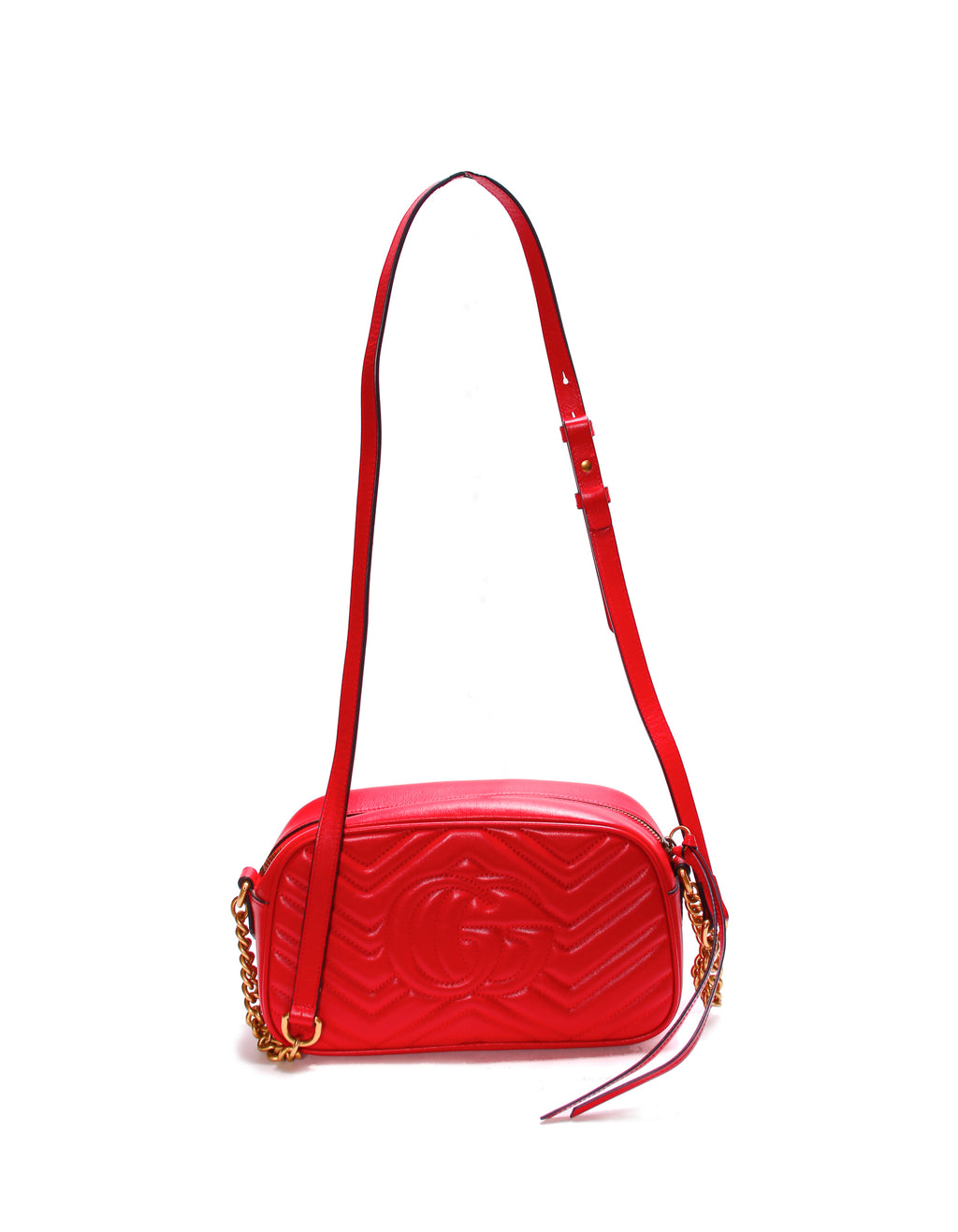 PRE OWNED - GUCCI GG Marmont Quilted Leather Cross-Body Bag