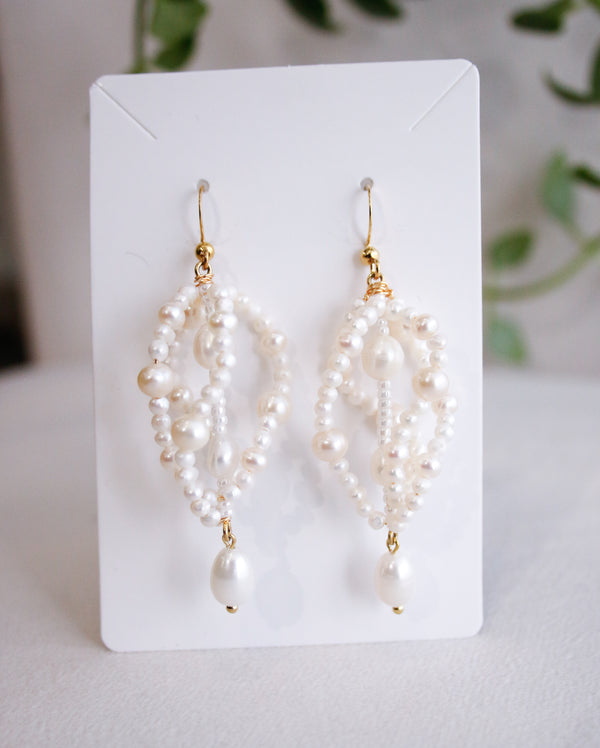Blossom Beads Pearl Earrings
