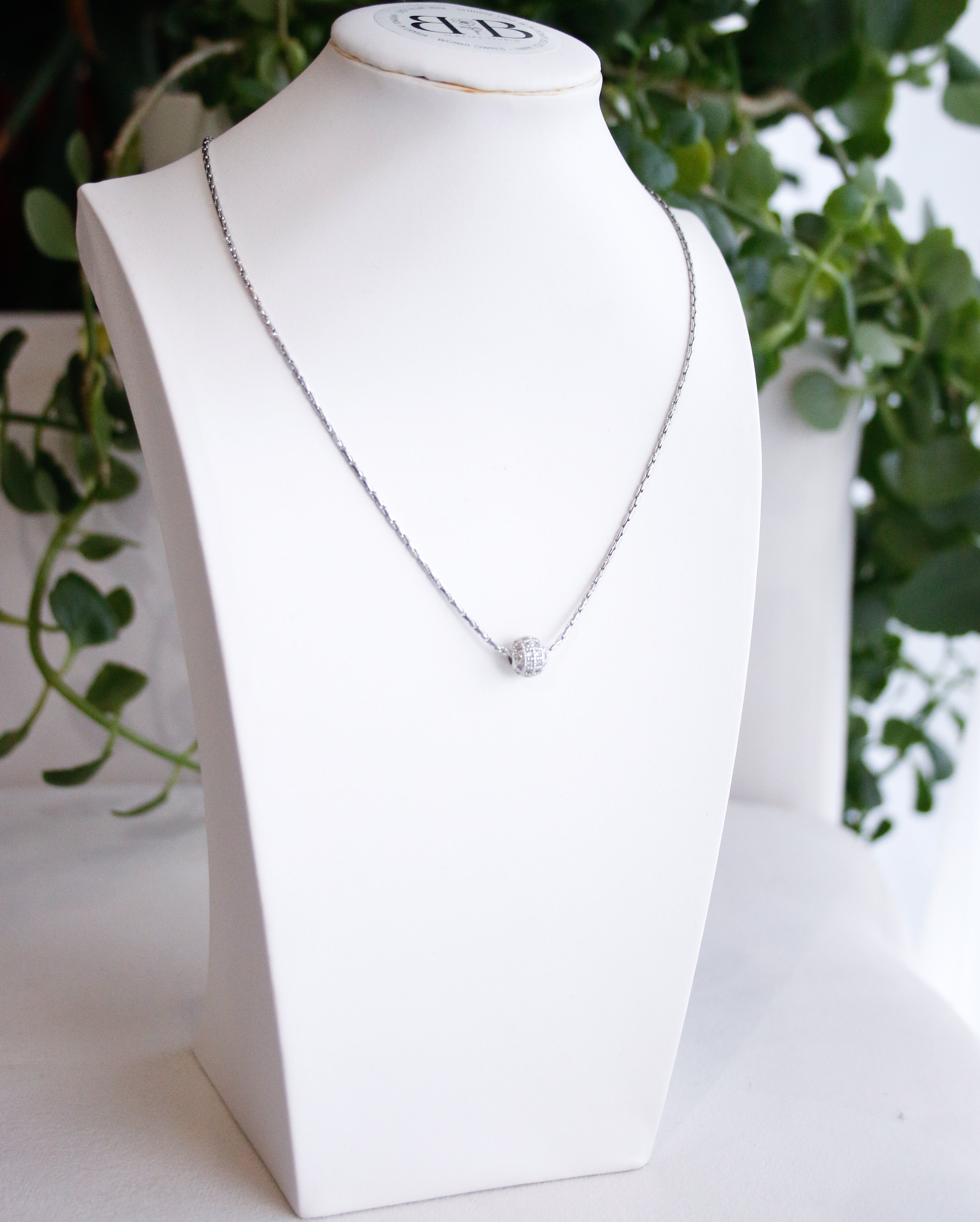 BLOSSOM BEADS Pave-style bead necklace