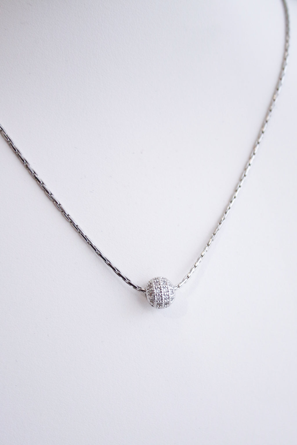 BLOSSOM BEADS Pave-style bead necklace