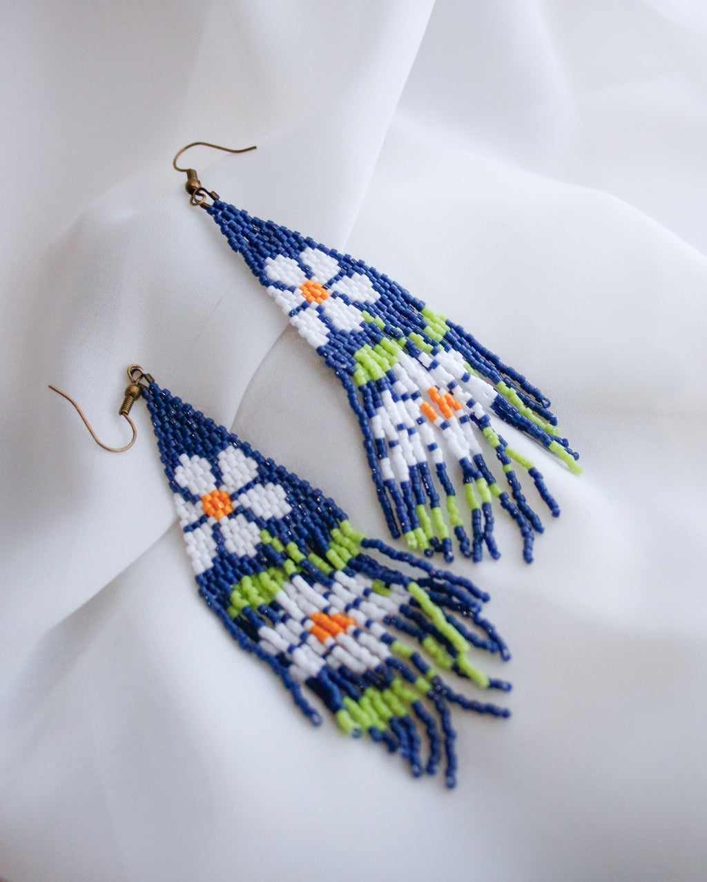 KAIGU CREATIONS Flower Fringe Earrings