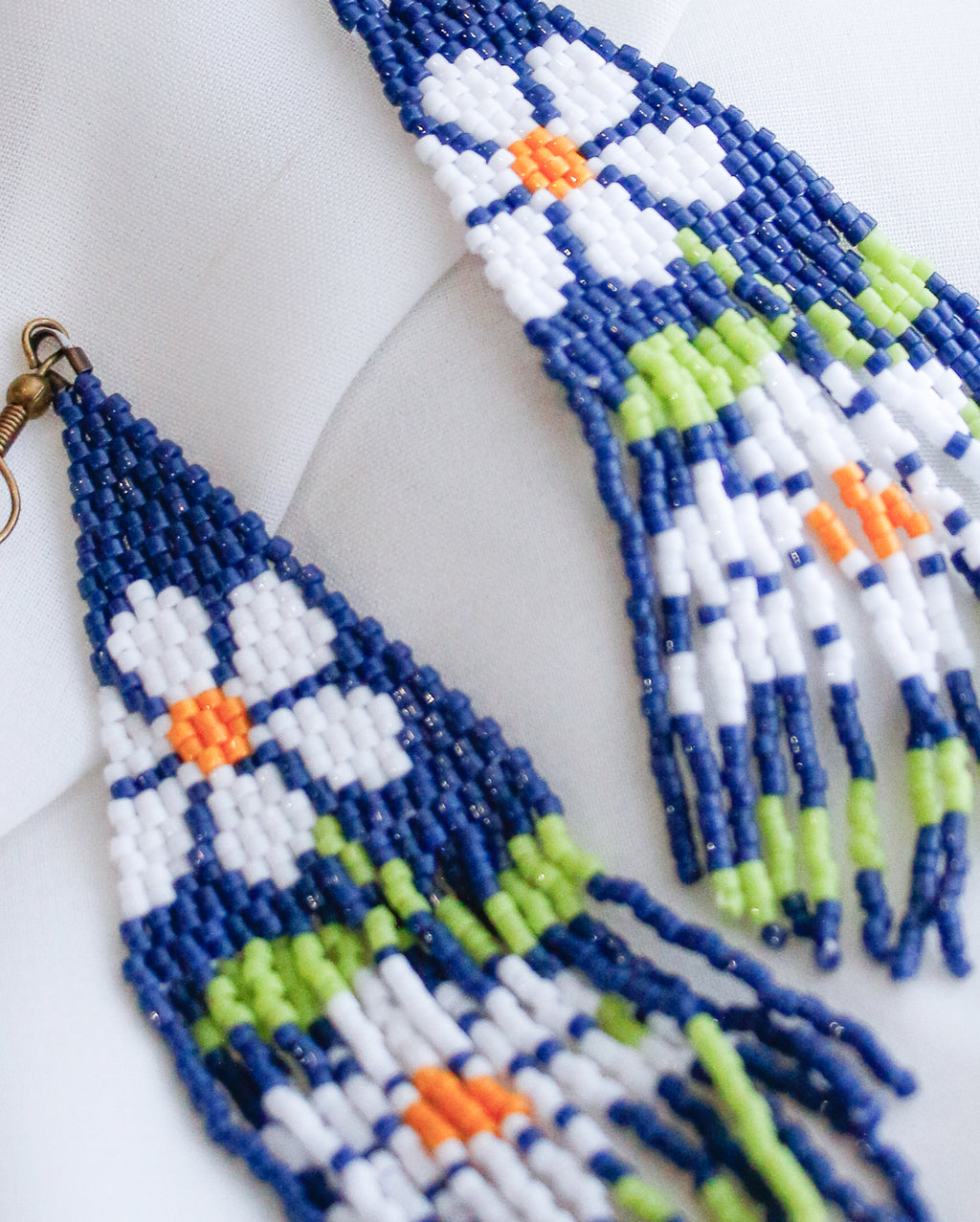 KAIGU CREATIONS Flower Fringe Earrings