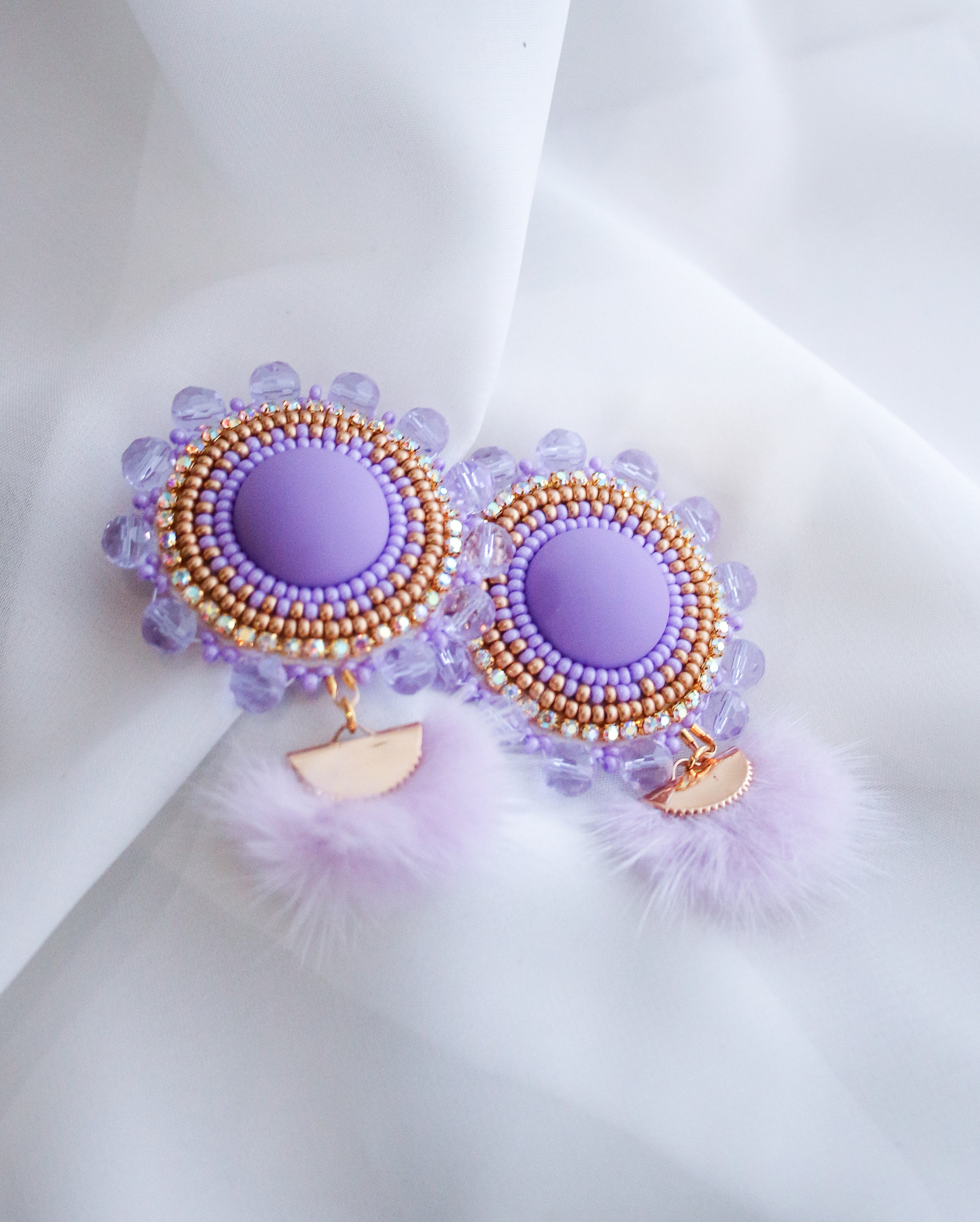 KAIGU CREATIONS Pom Earrings