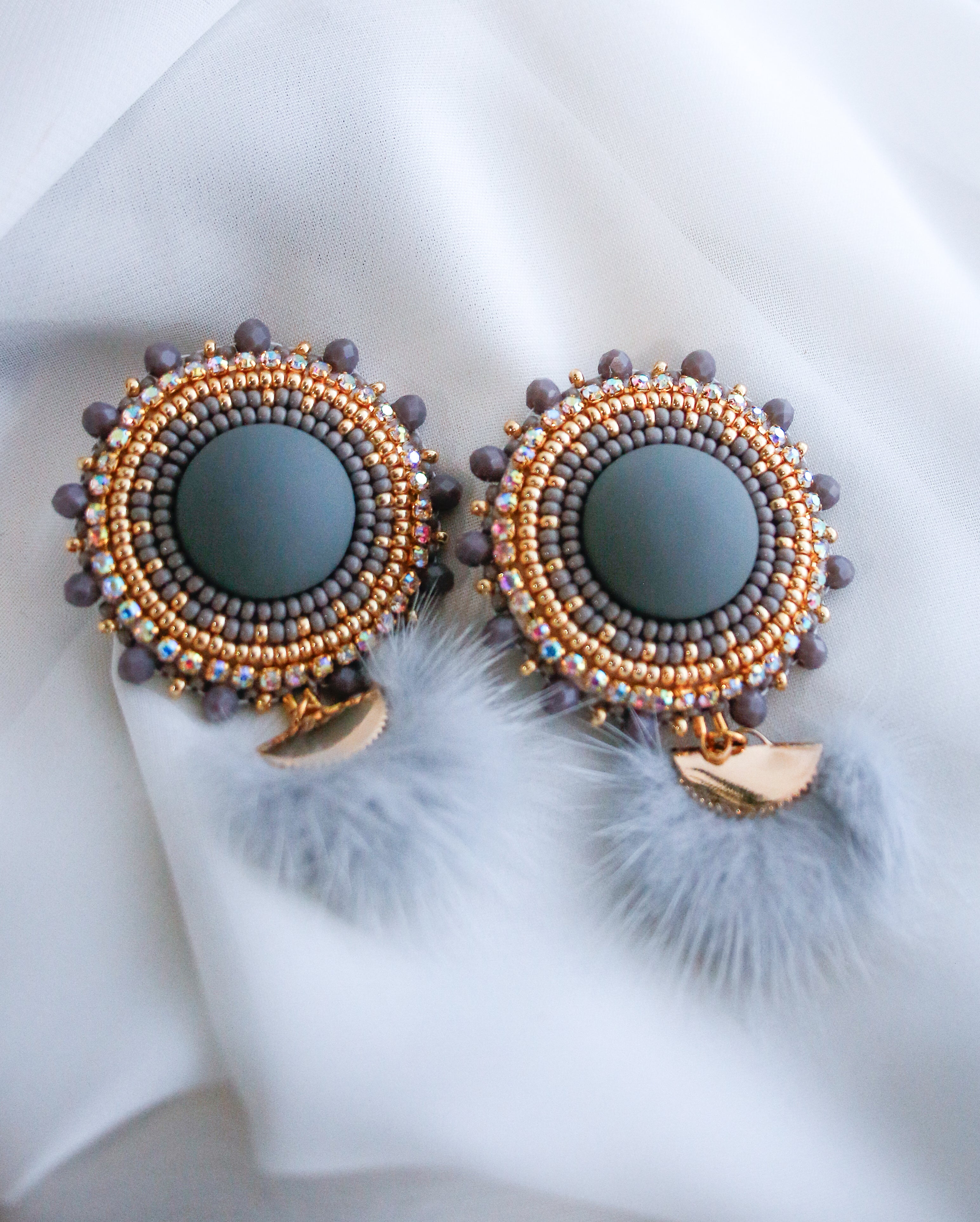 KAIGU CREATIONS Pom Earrings