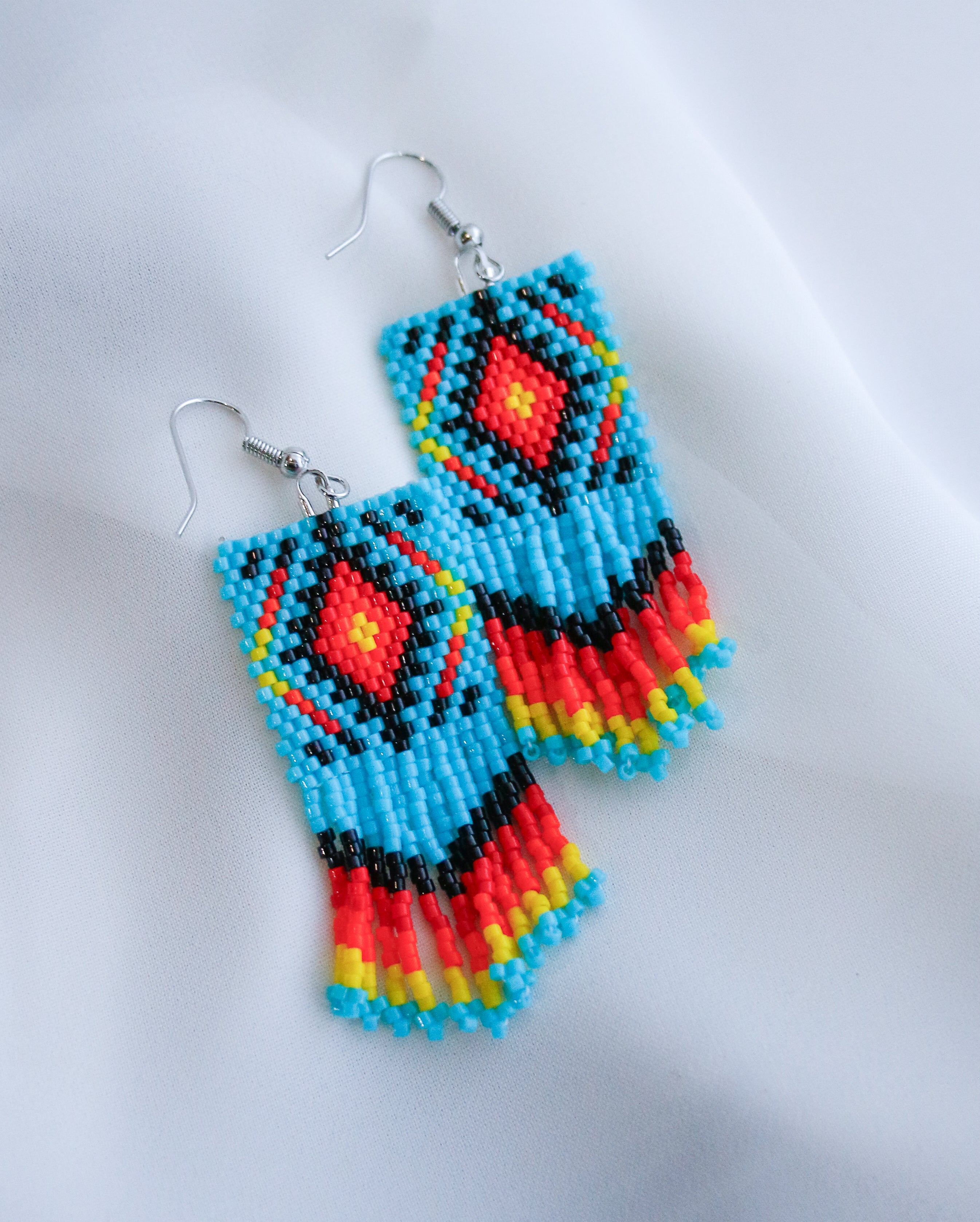 KAIGU CREATIONS Square Fringe Earrings