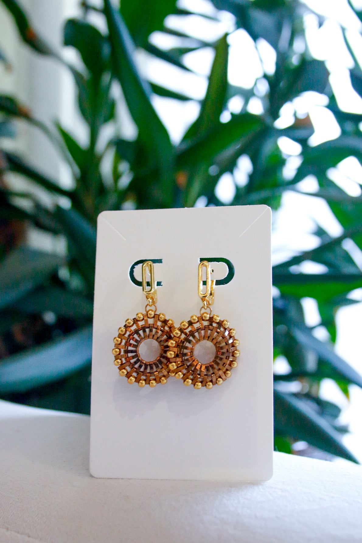 Blossom Beads Round Drop Earrings